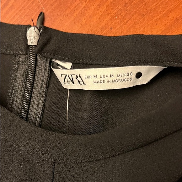 Zara black maxi dress medium dolman sleeves NWOT - Picture 6 of 8